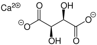 Calcium L-tartrate Structural Formula V1.svg