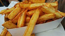 French fries on a paper plate
