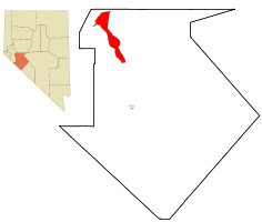 Location of Schurz, Nevada