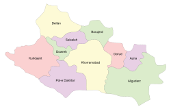 Counties of Lorestan Province