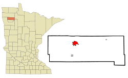 Location of the city of Thief River Falls within Pennington County, Minnesota