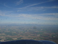 Sierra de Cádiz while landing in Jerez airport.