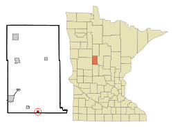 Location of Aldrich, Minnesota