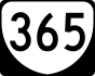 State Route 365 marker