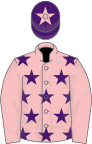 Pink, Purple stars, Pink sleeves, Purple cap, Pink star