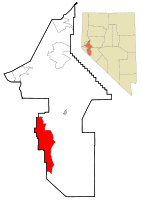 Location of Smith Valley, Nevada