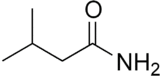 Skeletal formula of isovaleramide