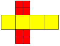 Elongated dodecahedron flat net.png