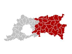 Location of the arrondissement in Flemish Brabant