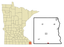 Location of Eitzen, Minnesota