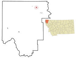 Location of Eureka, Montana