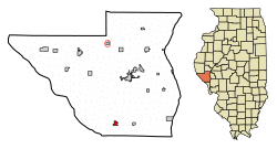 Location of Pleasant Hill in Pike County, Illinois.