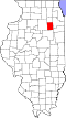 State map highlighting Grundy County