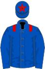 Royal blue, red epaulets, star on cap