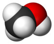 Spacefill model of methanol