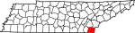 State map highlighting Polk County