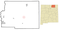 Location of Maxwell, New Mexico