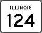 Illinois Route 124 marker
