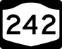 New York State Route 242 marker