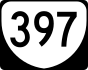 State Route 397 marker