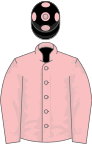 Pink, Black cap, Pink spots