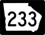State Route 233 marker