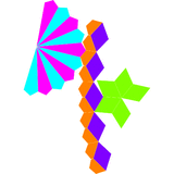 Dual gyroelongated pentagonal rotunda net.png