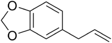 Skeletal formula of safrole