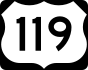 U.S. Route 119 marker