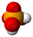 Space-filling model of selenic acid