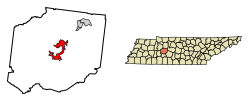 Location in Hickman County, Tennessee