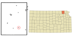 Location within Nemaha County and Kansas