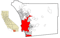 Location within San Diego County