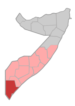Location in Somalia.