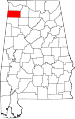 State map highlighting Franklin County
