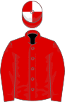 Red, white question mark back and front, red and white quartered cap