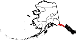 State map highlighting Yakutat