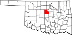 State map highlighting Logan County