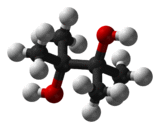 Ball-and-stick model of pinacol