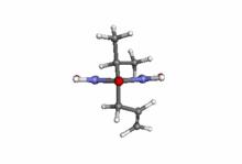 Aprobarbital ball-and-stick animation.gif