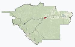 Location in Yellowhead County
