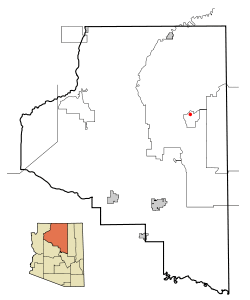 Location in Coconino County and the state of Arizona