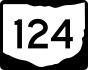 State Route 124 marker