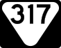 State Route 317 marker