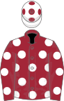 Maroon, White spots, White cap, Maroon spots