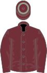 Wine, french grey hoop on cap