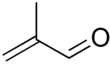 Skeletal formula of methacrolein