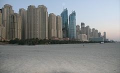 Dubai Marina from Beach on 12 March 2007 Pict 1.jpg