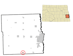 Location of Leonard, North Dakota