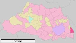 Location of Yoshikawa in Saitama Prefecture